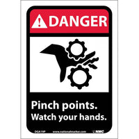 DANGER, PINCH POINTS WATCH YOUR HANDS (W/GRAPHIC), 14X10, PS VINYL
