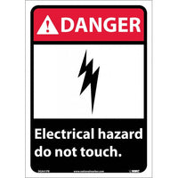 DANGER, ELECTRICAL HAZARD DO NOT TOUCH, 14X10, RIGID PLASTIC