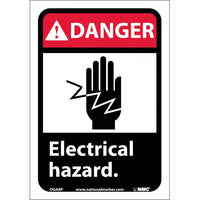 DANGER, ELECTRICAL HAZARD (W/GRAPHIC), 10X7, RIGID PLASTIC