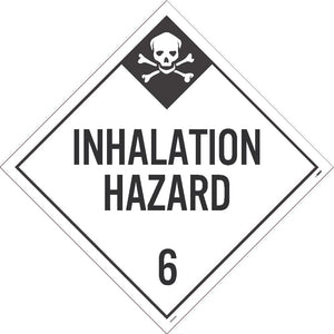 PLACARD, INHALATION HAZARD 6, 10.75X10.75, RIGID PLASTIC