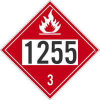 1255 Naphtha USDOT Placard Removable Vinyl 10/Pk | DL137BPR10