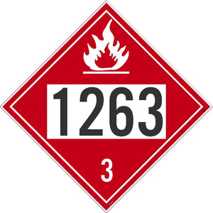 1263 Paint USDOT Placard Adhesive Backed Vinyl | DL138BP