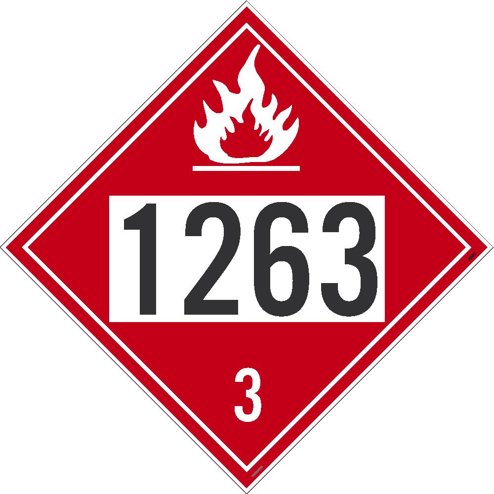 1263 Paint USDOT Placard Adhesive Backed Vinyl | DL138BP