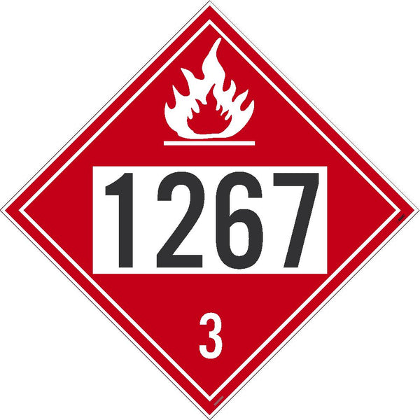 1267 Crude Oil USDOT Placard Adhesive Backed Vinyl | DL139BP