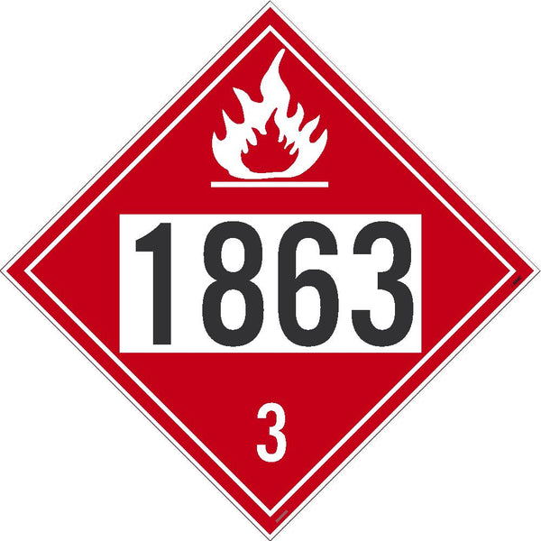 1863 Fuel Aviation USDOT Placard Adhesive Backed Vinyl | DL141BP