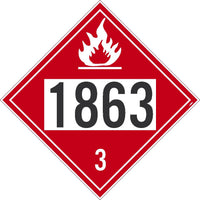 1863 Fuel Aviation Placard  Unrippable Vinyl 10/Pack | DL141BUV10