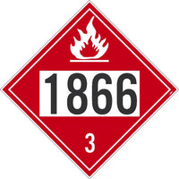 1866 Resin Solution Placard Adhesive Backed Vinyl 25/Pk | DL142BP25
