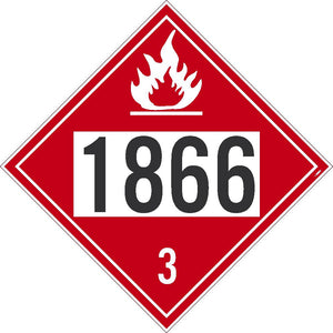 1866 Resin Solution Placard Adhesive Backed Vinyl 25/Pk | DL142BP25