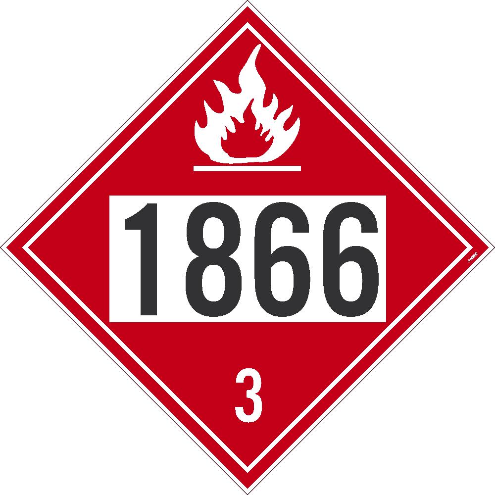 1866 Resin Solution USDOT Placard Cardstock | DL142BTB