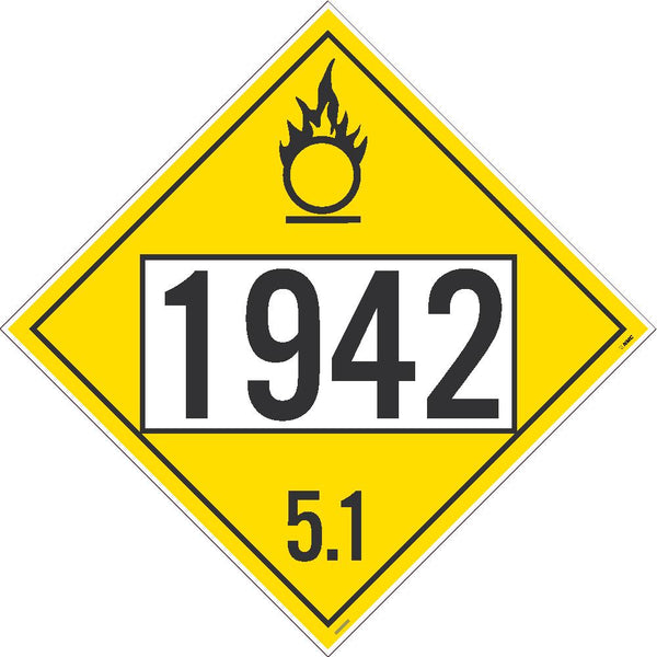 1942 Ammonium Nitrate USDOT Placard Adhesive Backed Vinyl | DL145BP