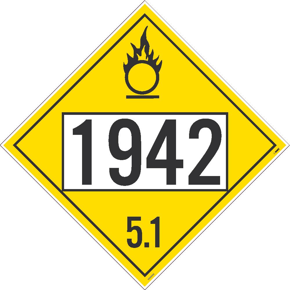1942 Ammonium Nitrate USDOT Placard Adhesive Backed Vinyl | DL145BP
