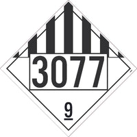 3077 Misc Goods USDOT Placard Removable Vinyl 25/Pk | DL148BPR25