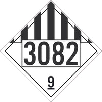 3082 Misc Goods USDOT Placard Removable Vinyl 25/Pk | DL149BPR25