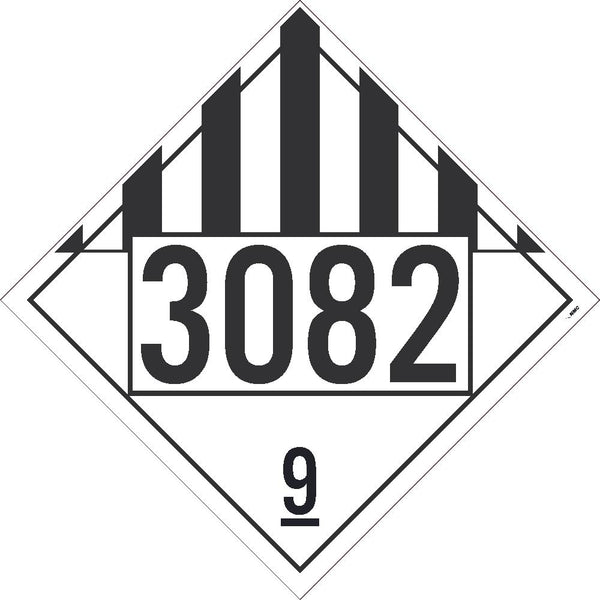 3082 Misc Goods USDOT Placard Removable Vinyl 50/Pk | DL149BPR50