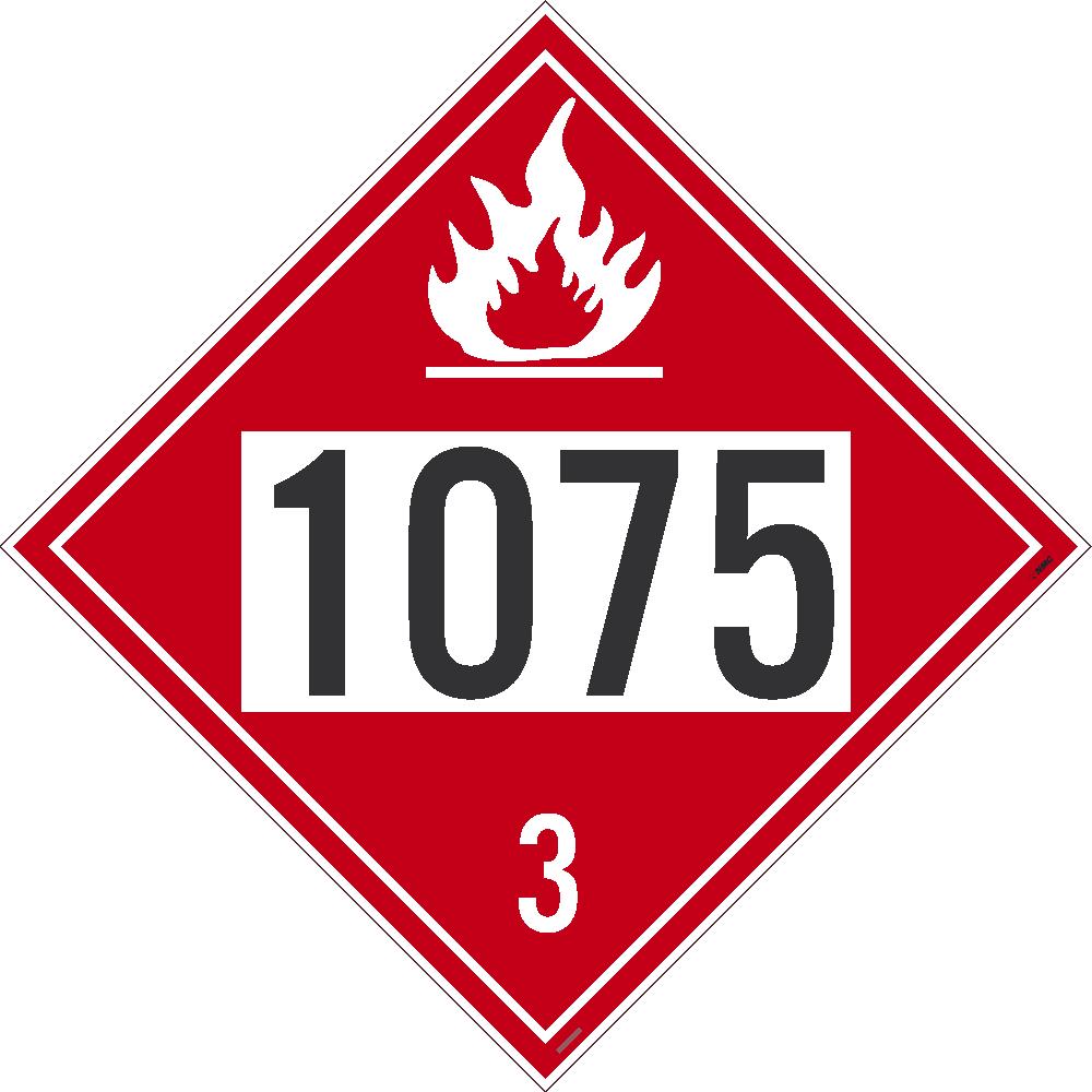 3475 Ethanol Gasoline USDOT Placard Rigid Plastic | DL170BR