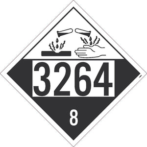 3264 Corrosive USDOT Placard Rigid Plastic | DL181R