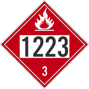 1223 Flammable Liquid USDOT Placard Removable Vinyl 10/Pk | DL182R10