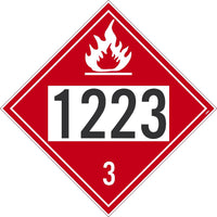 1223 Flammable Liquid USDOT Placard Removable Vinyl 50/Pk | DL182R50