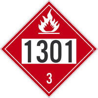  1301 Flammable USDOT Placard Cardstock 10/Pk | DL186TB10
