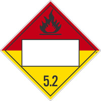 Blank Organic Peroxide USDOT Placard Removable Vinyl 10/Pk | DL18BPR10