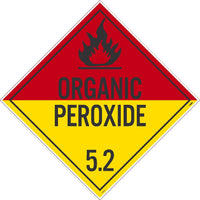 PLACARD, ORGANIC PEROXIDE 5.2, 10.75X10.75, PS VINYL