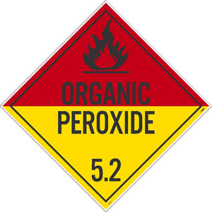 PLACARD, ORGANIC PEROXIDE 5.2, 10.75X10.75, PS VINYL