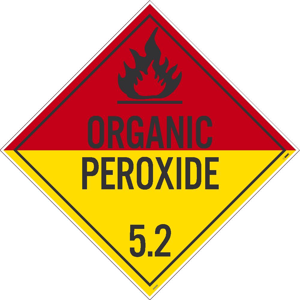 PLACARD, ORGANIC PEROXIDE 5.2, 10.75X10.75, PS VINYL