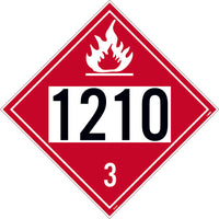 1210 Paint USDOT Placard Adhesive Backed Vinyl 100/Pk | DL200BP100