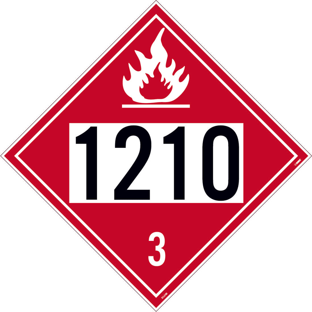 1210 Paint USDOT Placard Removable Vinyl 10/Pk | DL200BPR10