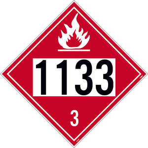 1133 Flammable Liquid USDOT Placard Cardstock 100/Pk | DL201BTB100