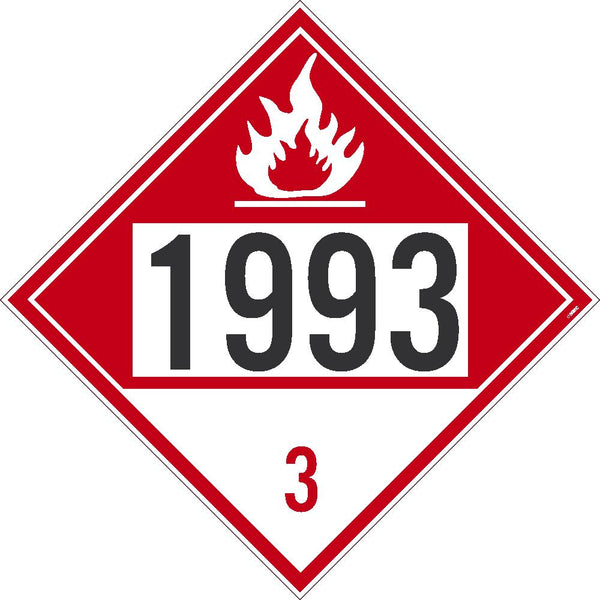 1993 Flammable Liquid USDOT Placard Cardstock 50/Pk | DL400TB50