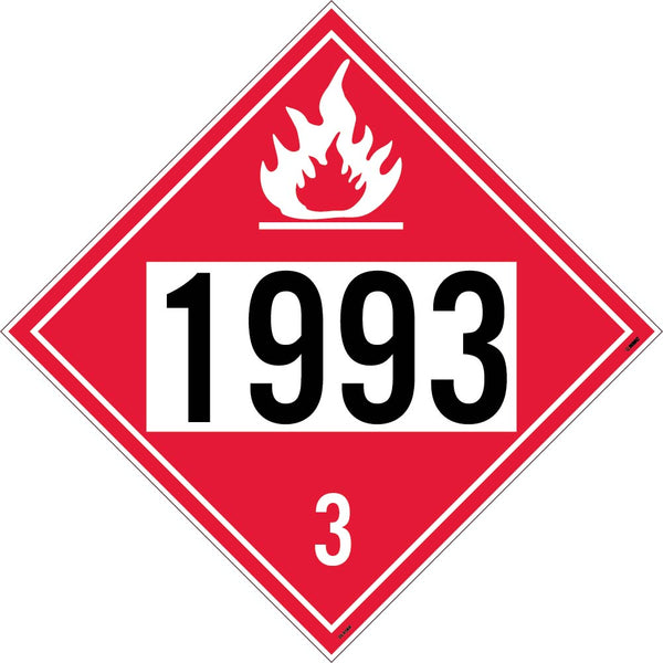 1993 Combustible Liquids USDOT Placard Rigid Plastic | DL40BR