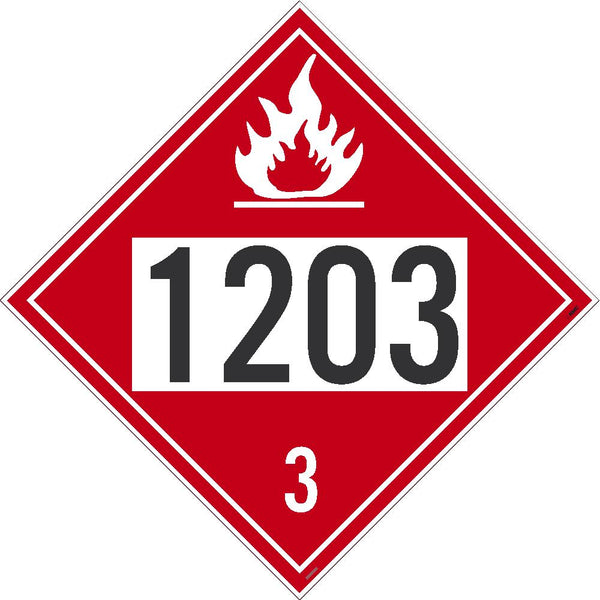 1203 Gasoline USDOT Placard Rigid Plastic | DL41BR