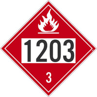 1203 Gasoline USDOT Placard Cardstock 100/Pk | DL41BTB100