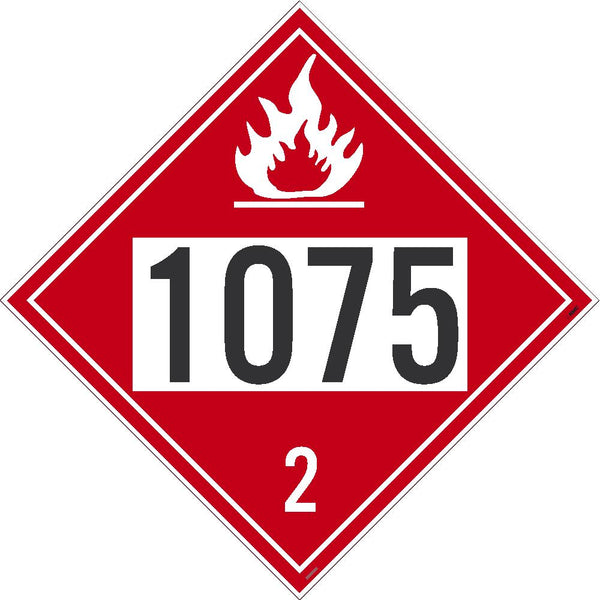 1075 Petroleum USDOT Placard Rigid Plastic | DL42BR