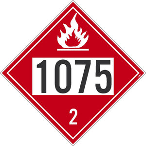 1075 Petroleum USDOT Placard Cardstock 25/Pk | DL42BTB25