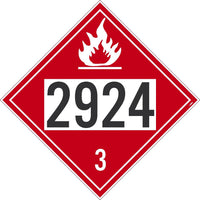 2924 Flammable Liquids USDOT Placard Removable Vinyl 10Pk | DL650PR10