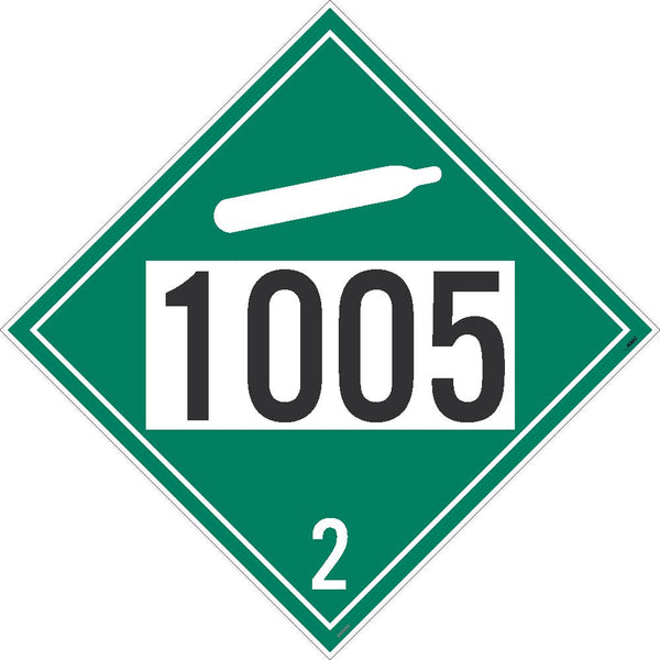 1005 Ammonia USDOT Placard Rigid Plastic | DL71BR