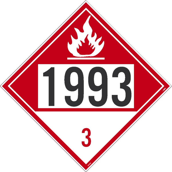 1993 Flammable Liquids USDOT Placard Rigid Plastic | DL73BR
