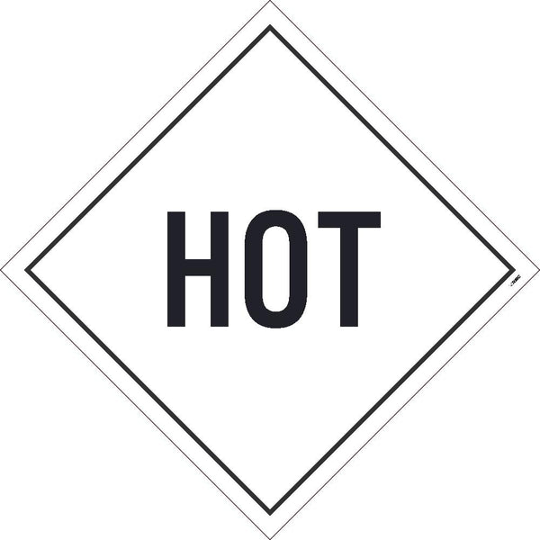 PLACARD, HOT, 10.75X10.75, REMOVABLE PS VINYL, PACK 100
