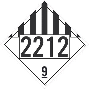 2212 Misc Goods USDOT Placard Removable Vinyl 25/Pk | DL82BPR25