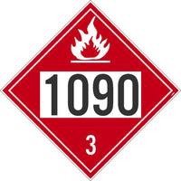 1090 Acetone USDOT Placard Cardstock 100/Pk | DL83BTB100