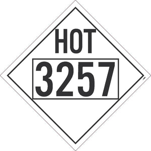3257 Hot USDOT Placard Removable Vinyl | DL85BPR