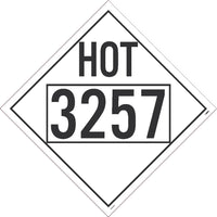 3257 Hot USDOT Placard Adhesive Backed Vinyl | DL85BP