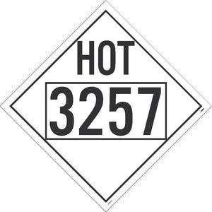 3257 Hot USDOT Placard Rigid Plastic | DL85BR