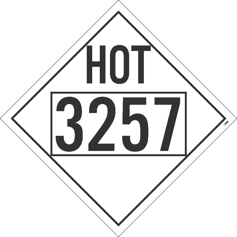 3257 Hot USDOT Placard Cardstock | DL85BTB
