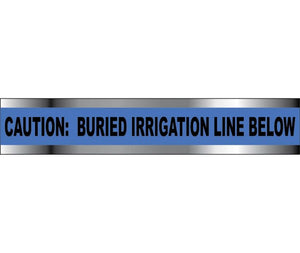 DETECTABLE UNDERGROUND TAPE, CAUTION IRRIGATION LINE BELOW, 2"X1000'