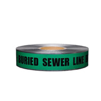DETECTABLE UNDERGROUND TAPE, CAUTION SEWER LINE BELOW , 2"X1000'