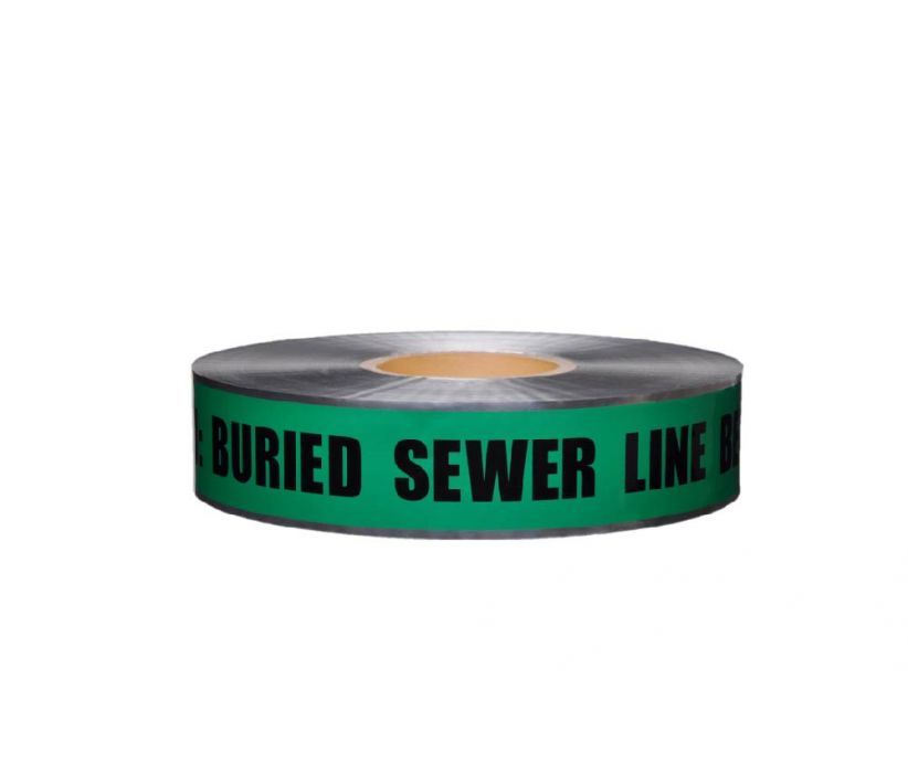 DETECTABLE UNDERGROUND TAPE, CAUTION SEWER LINE BELOW , 2