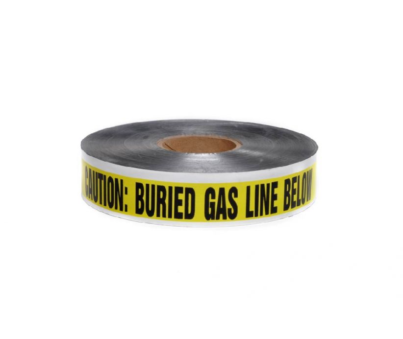 DETECTABLE UNDERGROUND TAPE, CAUTION GAS LINE BELOW, 3